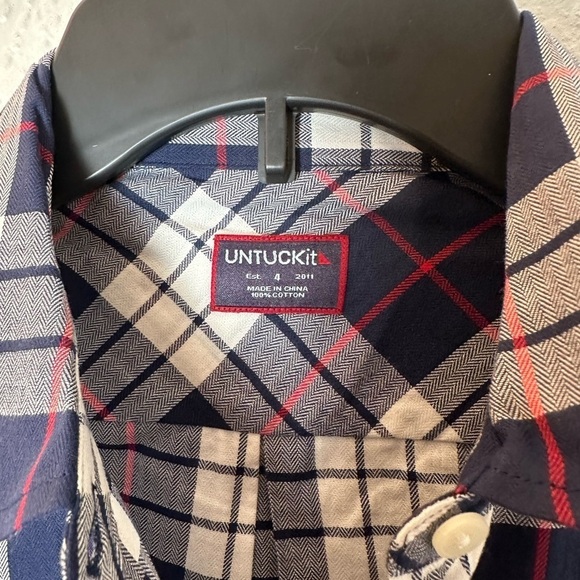 New UNTUCKit Women's CITRA 100% Cotton Button
Down Shirt Plaid Long Sleeve - Picture 3 of 8